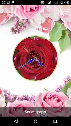 Rose Clock Live Wallpaper screenshot 1