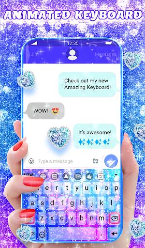 Neon Glitter Live Wallpaper & Animated Keyboard screenshot 2