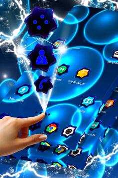 Black Blue Smart Launcher 3d screenshot 1