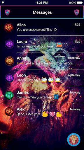 Galaxy Lion King Emoji Keyboard स्क्रीनशॉट 5