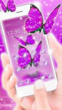 Purple Butterflies Launcher Theme screenshot 2