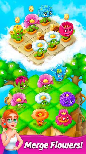 Blooming Flowers Merge Game screenshot 1