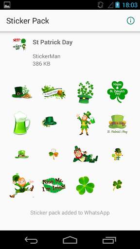 St. Patrick's Day Stickers for WhatsApp screenshot 1