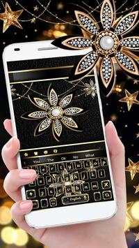 Black Diamond Flower Keyboard screenshot 2