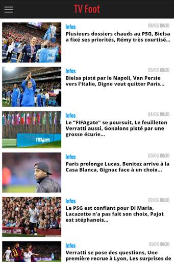 Programme TV Foot 5 تصوير الشاشة