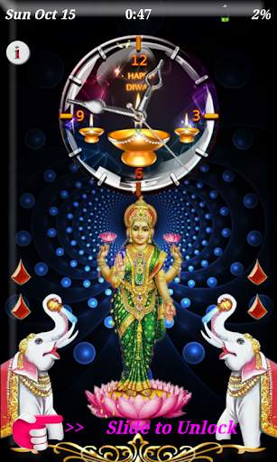 Mata Lakshmi Clock Lockscreen - Live Wallpaper screenshot 2