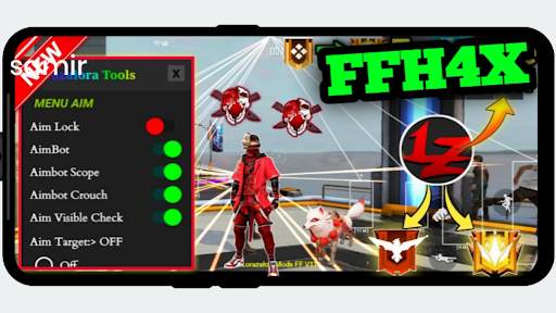 FFH4X mod menu hack ff screenshot 2