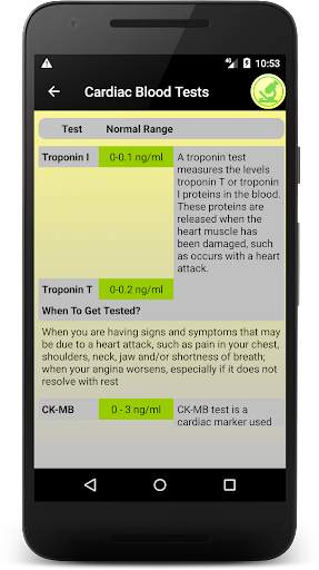Lab Tests - Normal Lab Values screenshot 5