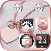 로즈 골드 다이아몬드 테마  Rose gold Diamond icon