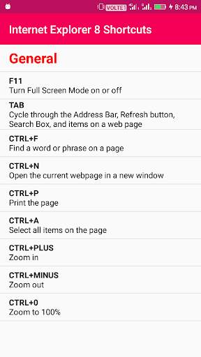 Computer Shortcut Keys 7 تصوير الشاشة