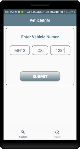 Vehicle RTO info screenshot 1