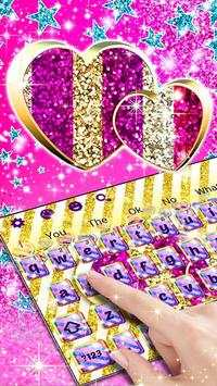 Tema del teclado Glitter Heart screenshot 1