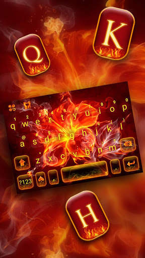 Neon Fire Weed Keyboard Theme screenshot 2