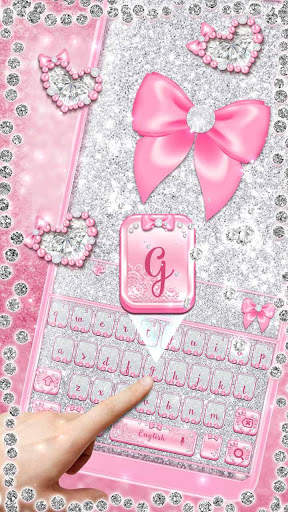 Cute Bow Glitter Keyboard screenshot 2