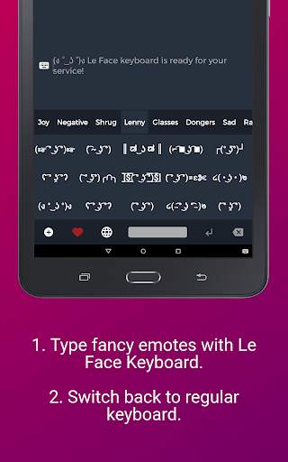 Le Face Keyboard - Text Emoji and Copypasta स्क्रीनशॉट 8