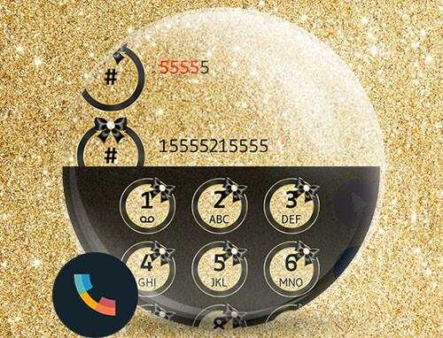 Glitter Gold Bow Phone Dialer Theme screenshot 6