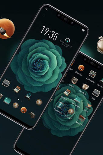 Flower Classic Black Theme Galaxy M20 screenshot 2