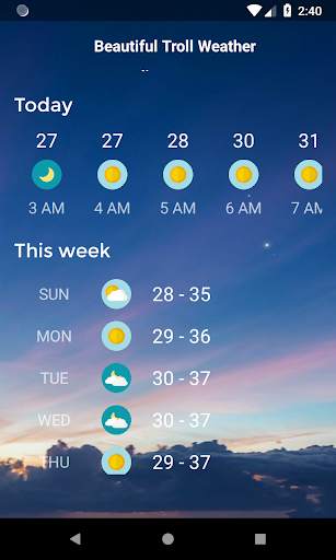 Troll Weather- حالة الطقس بشكل مختلف 12 تصوير الشاشة