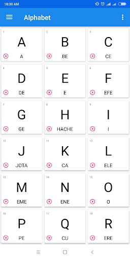 Learn Spanish Offline || Speak Spanish || Alphabet screenshot 2