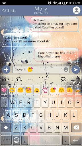 Free Glass Emoji Keyboard Skin screenshot 1