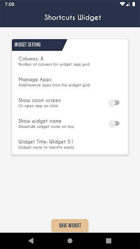 Shortcuts widget - Apps Folder Widget 1 تصوير الشاشة