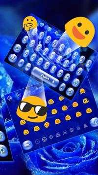 Romantic Blue Rose Keyboard screenshot 3