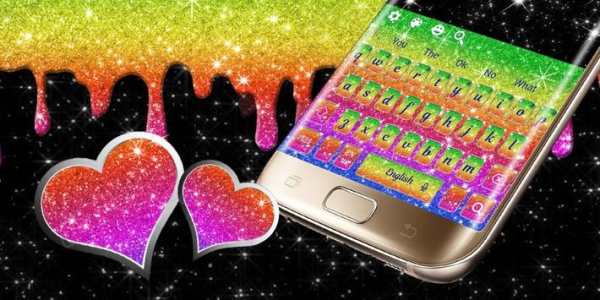 Rainbow Glitter Love Heart Keyboard screenshot 6