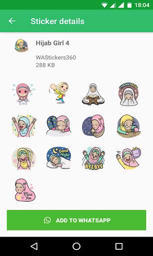 Hijab Girl Stickers for WhatsApp 2019 free Sticker screenshot 6