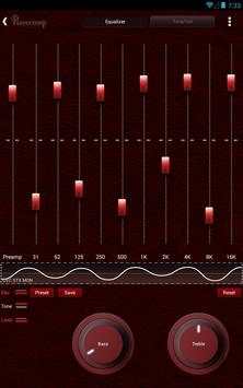 Poweramp Skin Red Dark Leather screenshot 2
