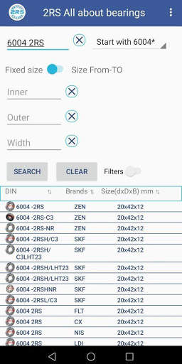 Search Bearings 50000+ items with description LITE screenshot 2