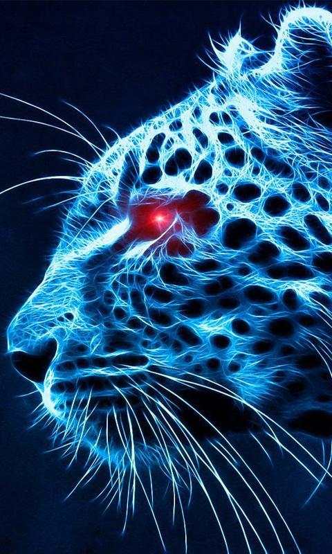 blue cheetah wallpaper screenshot 1