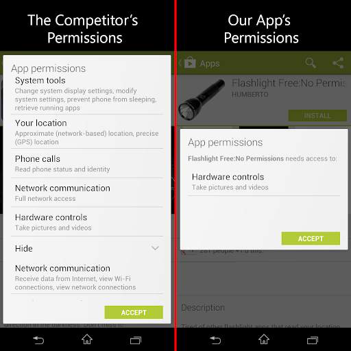 Flashlight Free: No Permissions screenshot 1