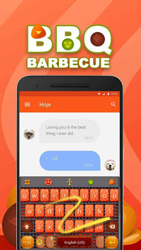 Funny BBQ Emoji Keyboard screenshot 4