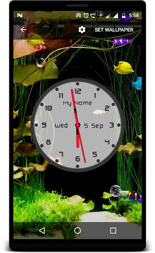 Aquarium Clock Live Wallpaper screenshot 3