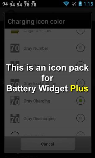 Battery Widget Icon Pack 5 screenshot 1