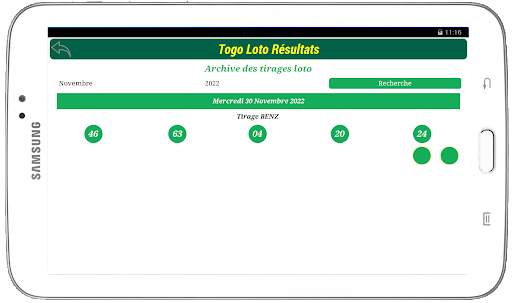 Loto Resultats du Togo 6 تصوير الشاشة