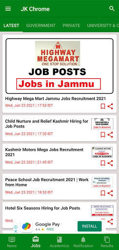 JK Chrome: JK News & Jobs Updates screenshot 2