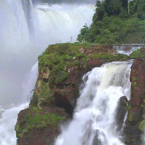 Waterfall on a waterfall back icon