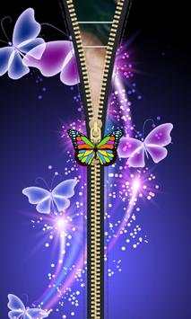 Butterfly Zipper Lock Screen screenshot 4