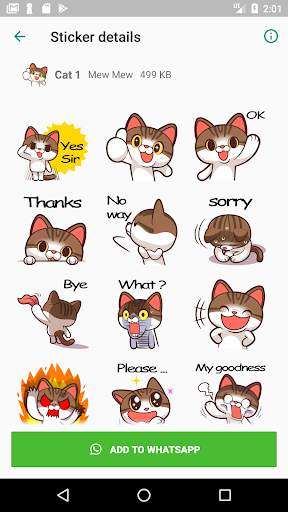 Cat Sticker screenshot 2