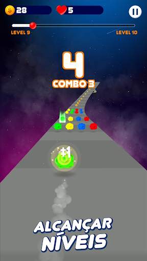 Estrada Espacial: Jogo da bola colorida screenshot 4