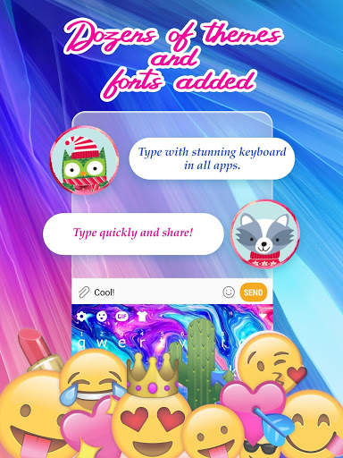 Color Galaxy Emoji Keyboard Theme screenshot 2