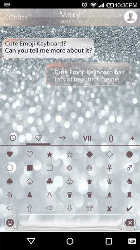 Silver Diamond Emoji Keyboard Wallpaper स्क्रीनशॉट 4