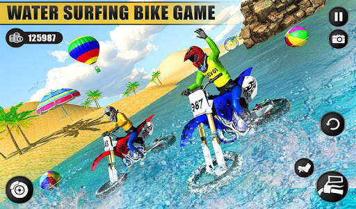 Beach Water Surfer Dirt Bike: Free Racing Games 3D screenshot 8