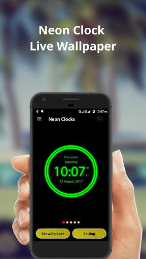 Neon Clock 4 تصوير الشاشة