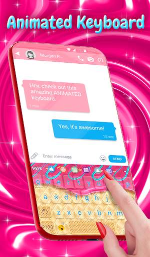 Waffle Live Wallpaper & Animated Keyboard screenshot 2