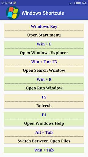 Computer Shortcut Keys screenshot 4