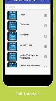 Tutorials for Mobile Testing Offline screenshot 2