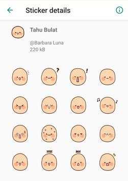 Bubu si Tahu Bulat - Sticker Makanan Lucu screenshot 6