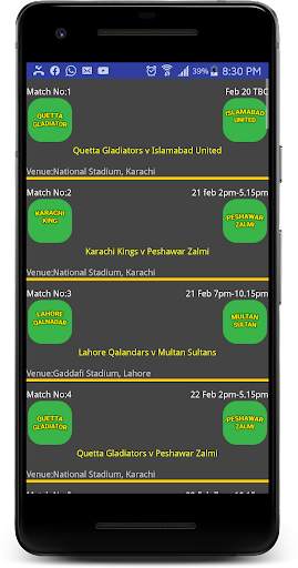 PSL 8 Cricket Schedule 2023 screenshot 4